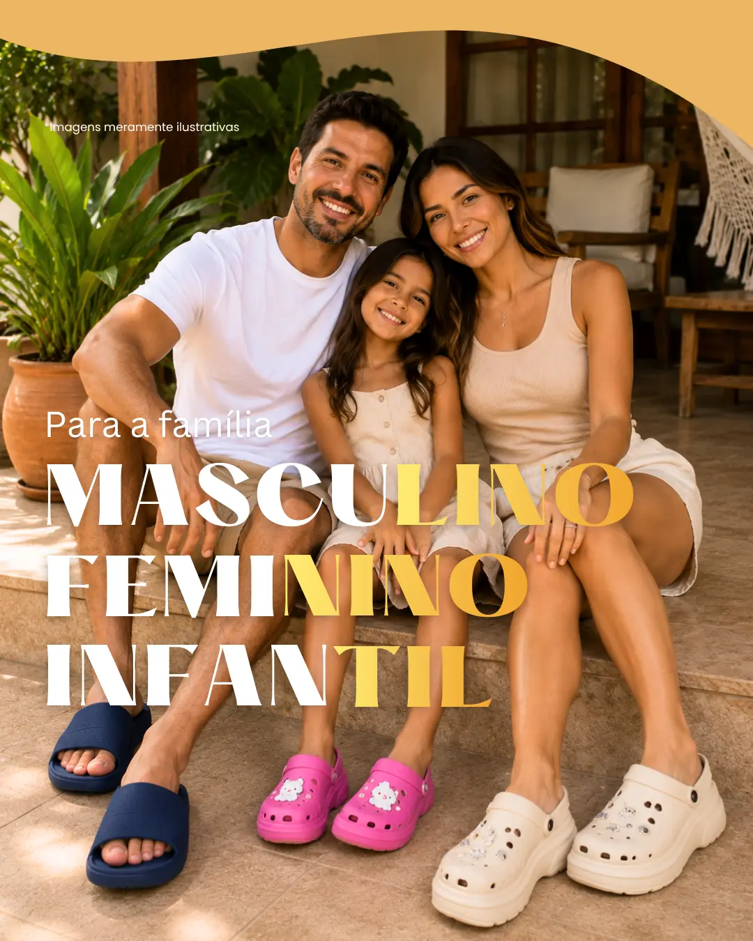 Modelos masculino, feminino e infantil